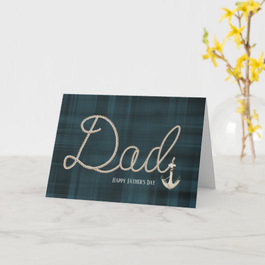 Ontwerp van de helling met ankerVaderdag Kaart (Gele Bloem)