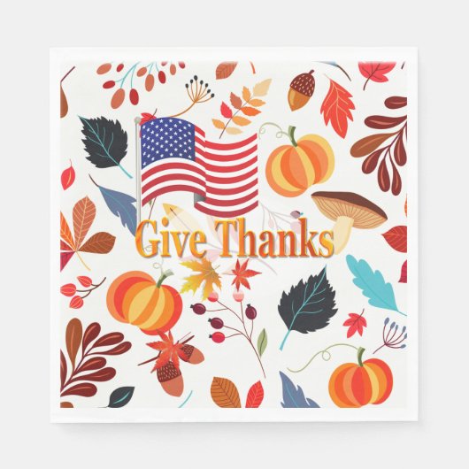 Ontwerp van de herfst met Thanksgiving Celebration Servet (Voorkant)