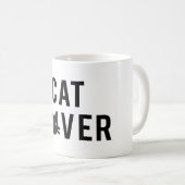Ontwerp van de het omvergooientekst met zwart katt koffiemok (Voorkant rechts)