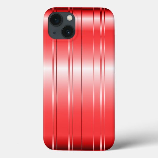 Ontwerp van de Hi-Tech Metallic Red Stripes Case-Mate iPhone Case (Achterkant)