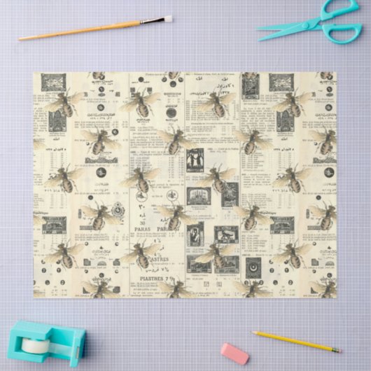 Ontwerp van de  honingbijenreeks 10-tissuepapier tissuepapier (Craft)