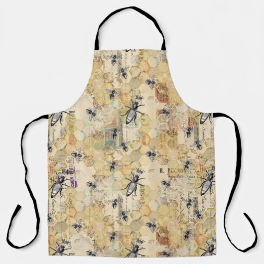 Ontwerp van de  honingbijenreeks 12 schort (Voorkant)