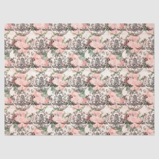 Ontwerp van de  honingbijenreeks 14 Weefselpapier Tissuepapier (Voorkant)