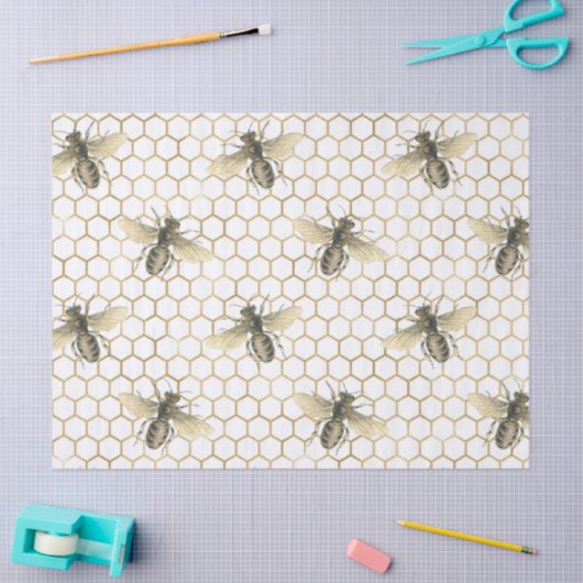 Ontwerp van de honingbijenreeks 7 tissuepapier (Craft)