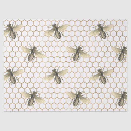 Ontwerp van de honingbijenreeks 7 tissuepapier (Voorkant)