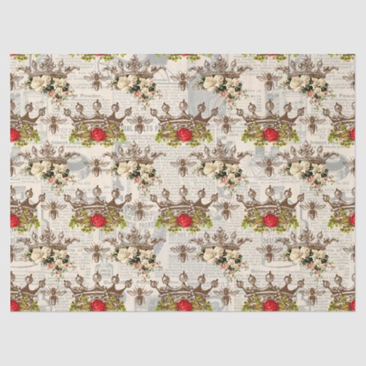 Ontwerp van de  honingbijenserie 15 Weefselpapier Tissuepapier (Voorkant)