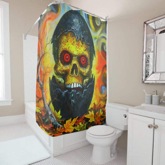 Ontwerp van de huid douchegordijn (In situ)