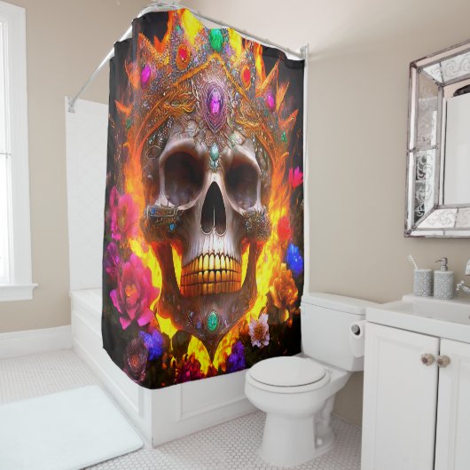 Ontwerp van de huid douchegordijn (In situ)