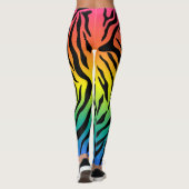 Ontwerp van de huidafdruk van regenboogtijgers leggings (Achterkant)