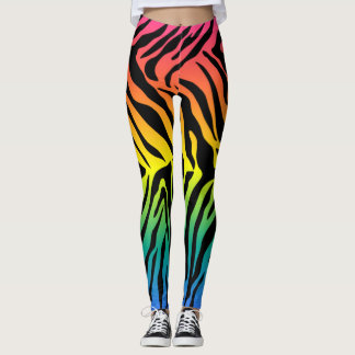 Ontwerp van de huidafdruk van regenboogtijgers leggings