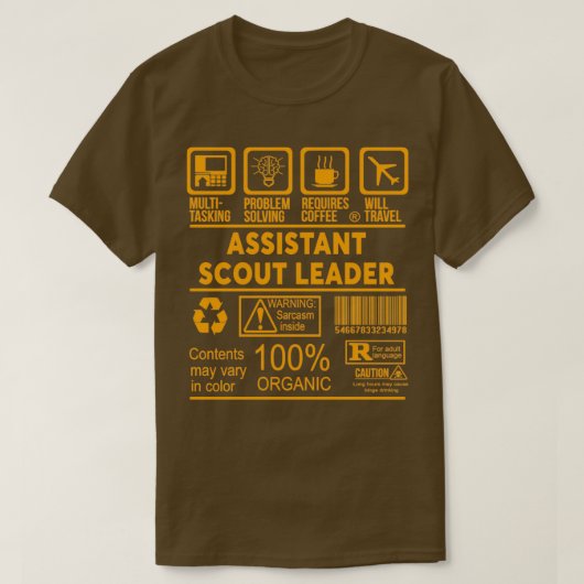 ONTWERP VAN DE HULPLEIDER SCOUT NICE T-SHIRT (Design voorkant)