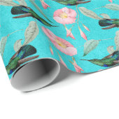 Ontwerp van de HummingBirds-reeks, zeventien Cadeaupapier (Rol Hoek)