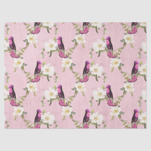 Ontwerp van de HummingBirds-reeks, zeventien Tissuepapier (Voorkant)