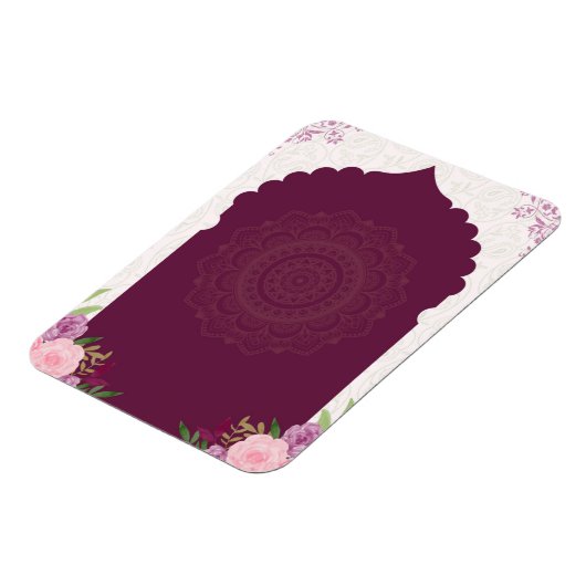 Ontwerp van de huwelijksuitnodiging magneet (Linkerzijde)