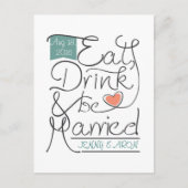 Ontwerp van de huwelijksuitnodiging uitnodiging briefkaart (Voorkant)