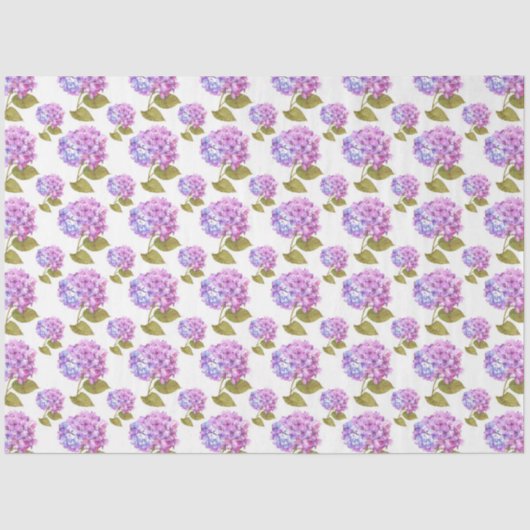 Ontwerp van de Hydrangea-Waterverf-reeks 11 Tissuepapier (Voorkant)