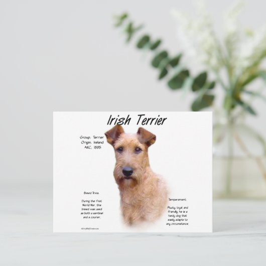 Ontwerp van de Ierse geschiedenis van de Terrier Briefkaart (Staand voorkant)