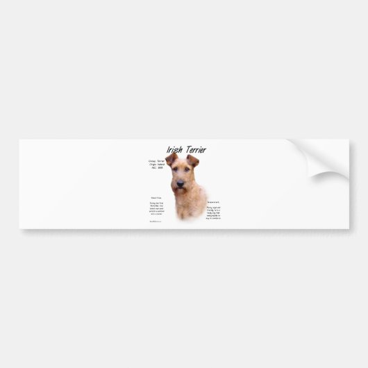Ontwerp van de Ierse geschiedenis van de Terrier Bumpersticker (Voorkant)
