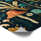 Ontwerp van de Illustratie van de Retro-paddenstoe Poster (Hoek)