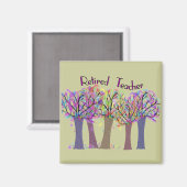 Ontwerp van de in ruste geleerde docer Artsy Trees Magneet (Voorkant / Achterkant)