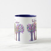 Ontwerp van de in ruste leerkracht Artsy Trees Mok (Midden)