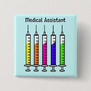 Ontwerp van de injectiespuit voor medische assiste vierkante button 5,1 cm