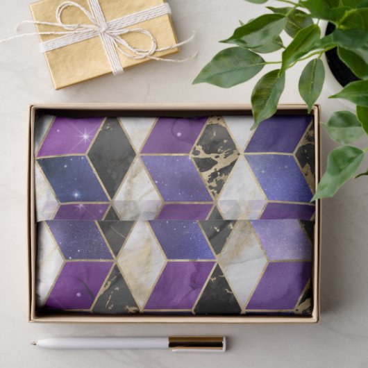 Ontwerp van de isometrische galaxreeks 4 tissuepapier (Geschenk)