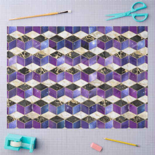 Ontwerp van de isometrische galaxreeks 4 tissuepapier (Craft)