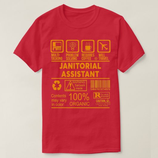 ONTWERP VAN DE JANITORIËLE ASSISTANT NICE 2017 T-SHIRT (Design voorkant)