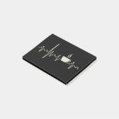 Ontwerp van de junkie espresso van koffie met hart post-it® notes (Schuin)