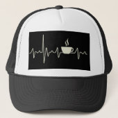 Ontwerp van de junkie espresso van koffie met hart trucker pet (Voorkant)
