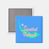 Ontwerp van de kaart van Sanibel Island Magneet (Voorkant / Achterkant)