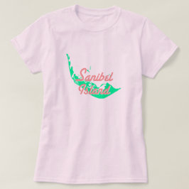 Ontwerp van de kaart van Sanibel Island T-shirt