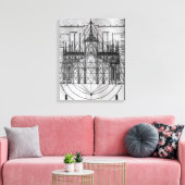Ontwerp van de kathedraal van Milaan Canvas Afdruk (Insitu (Woonkamer))