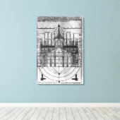 Ontwerp van de kathedraal van Milaan Canvas Afdruk (Insitu (Houten vloer))