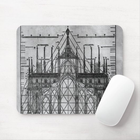 Ontwerp van de kathedraal van Milaan Muismat (Met muis)