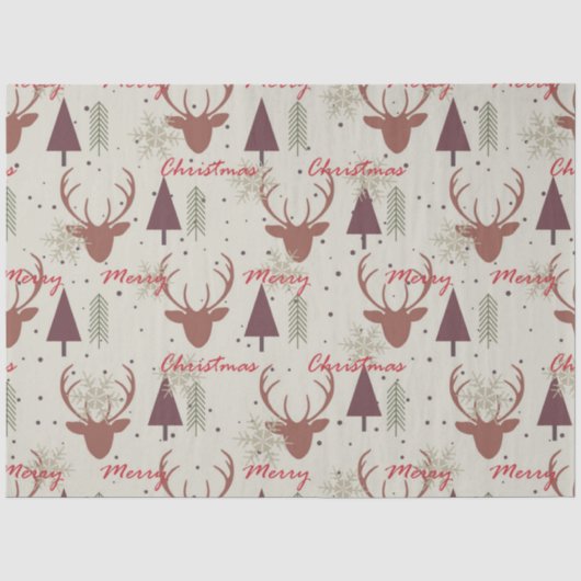 Ontwerp van de kerstdeerreeks 11 tissuepapier (Voorkant)
