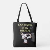 ontwerp van de KICK BOXING-therapie Tote Bag (Achterkant)