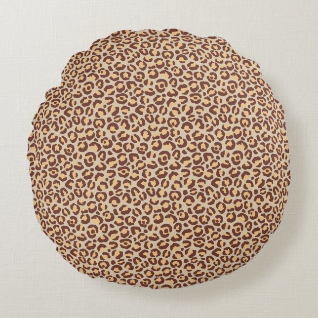 Ontwerp van de klassieke leopard-reeks 1 rond kussen (Voorkant)