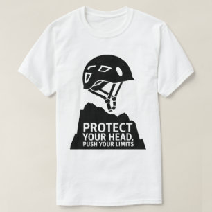 Ontwerp van de Klimberbeschermingshelm   avontuurl T-shirt