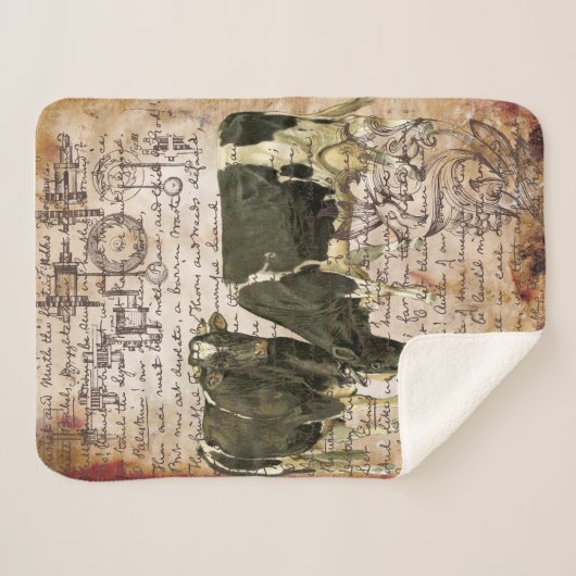  ontwerp van de Koe Sherpa Deken (Voorkant (horizontaal))