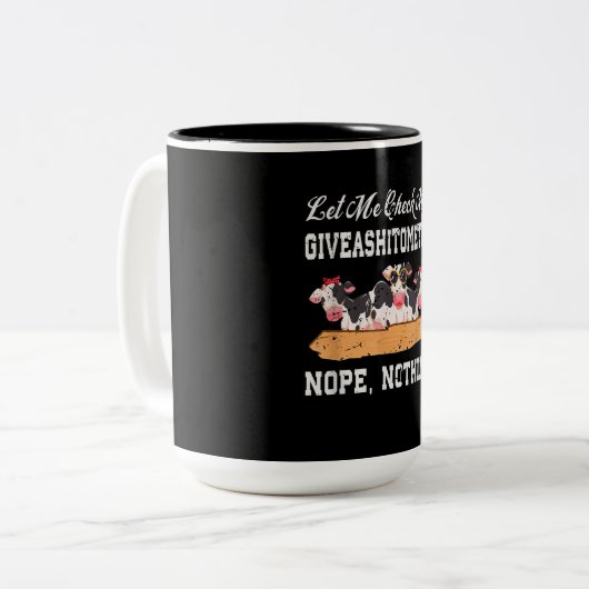 Ontwerp van de Koe van melk| Funny Koe Dierenvrien Tweekleurige Koffiemok (Voorkant links)