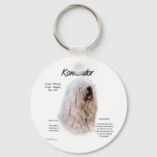 Ontwerp van de Komondor-geschiedenis Sleutelhanger