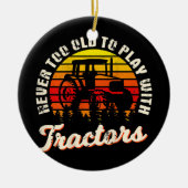 Ontwerp van de landbouwer aan de achterkant van de keramisch ornament (Voorkant)