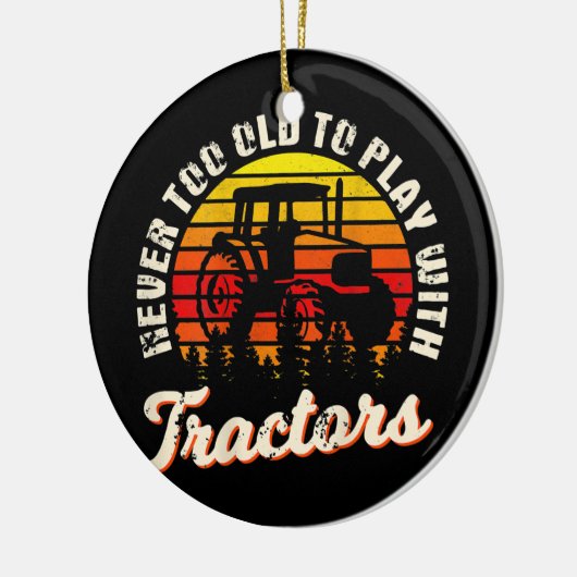 Ontwerp van de landbouwer aan de achterkant van de keramisch ornament (Links)