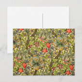 Ontwerp van de Lelie van William Morris het Gouden Briefkaart (Voorkant / Achterkant)