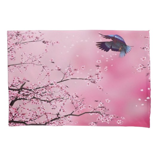 Ontwerp van de lenteseizoen kussensloop (Voorkant-Links)