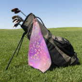 Ontwerp van de Leopard-schilderreeks 11 Golfhanddoek (Groen)