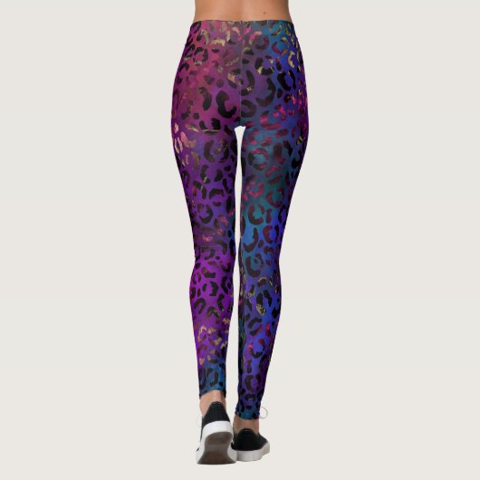 Ontwerp van de Leopard-schilderreeks 16 Leggings (Achterkant)