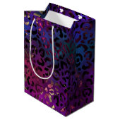 Ontwerp van de Leopard-schilderreeks 16 Medium Cadeauzakje (Achterkant Gekanteld)